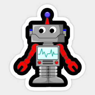 Robot shirt Sticker